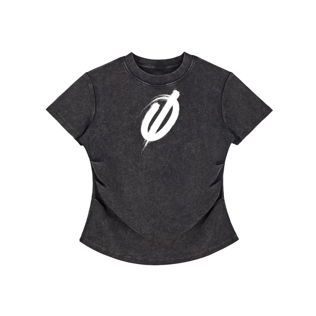 Vintage Washed Bodycon Cotton T-Shirt